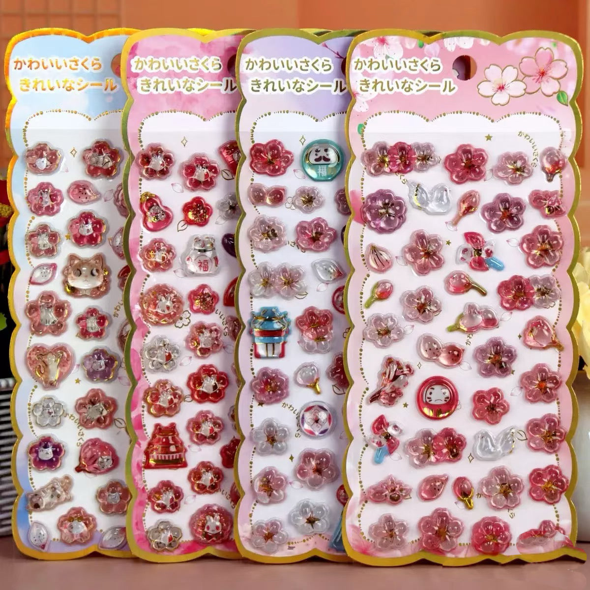 AA💖桜(さくら) 硬いシール 4種類 opp包装