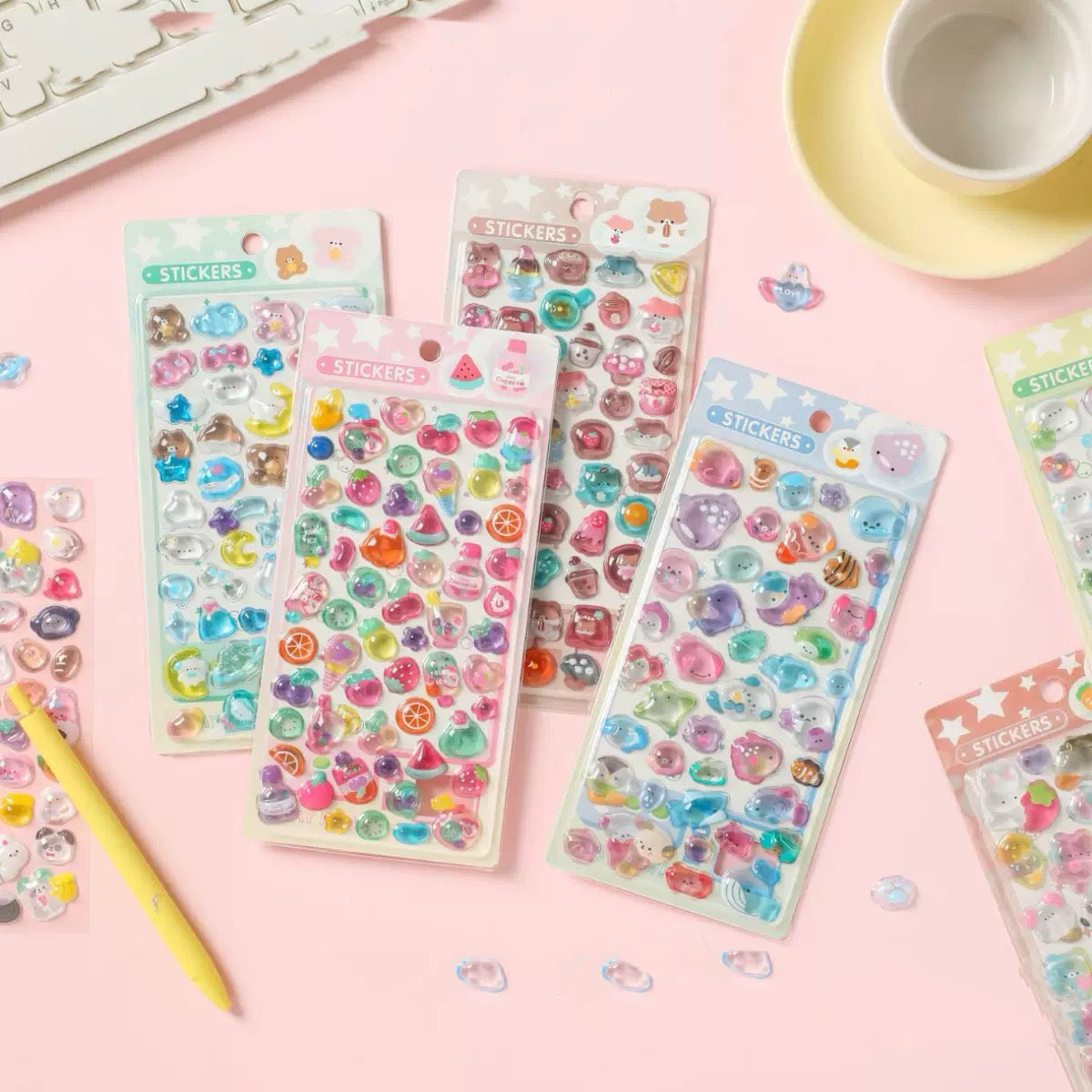 AA💖超人気動物シリーズ 硬いシール12種類 硬殻包装