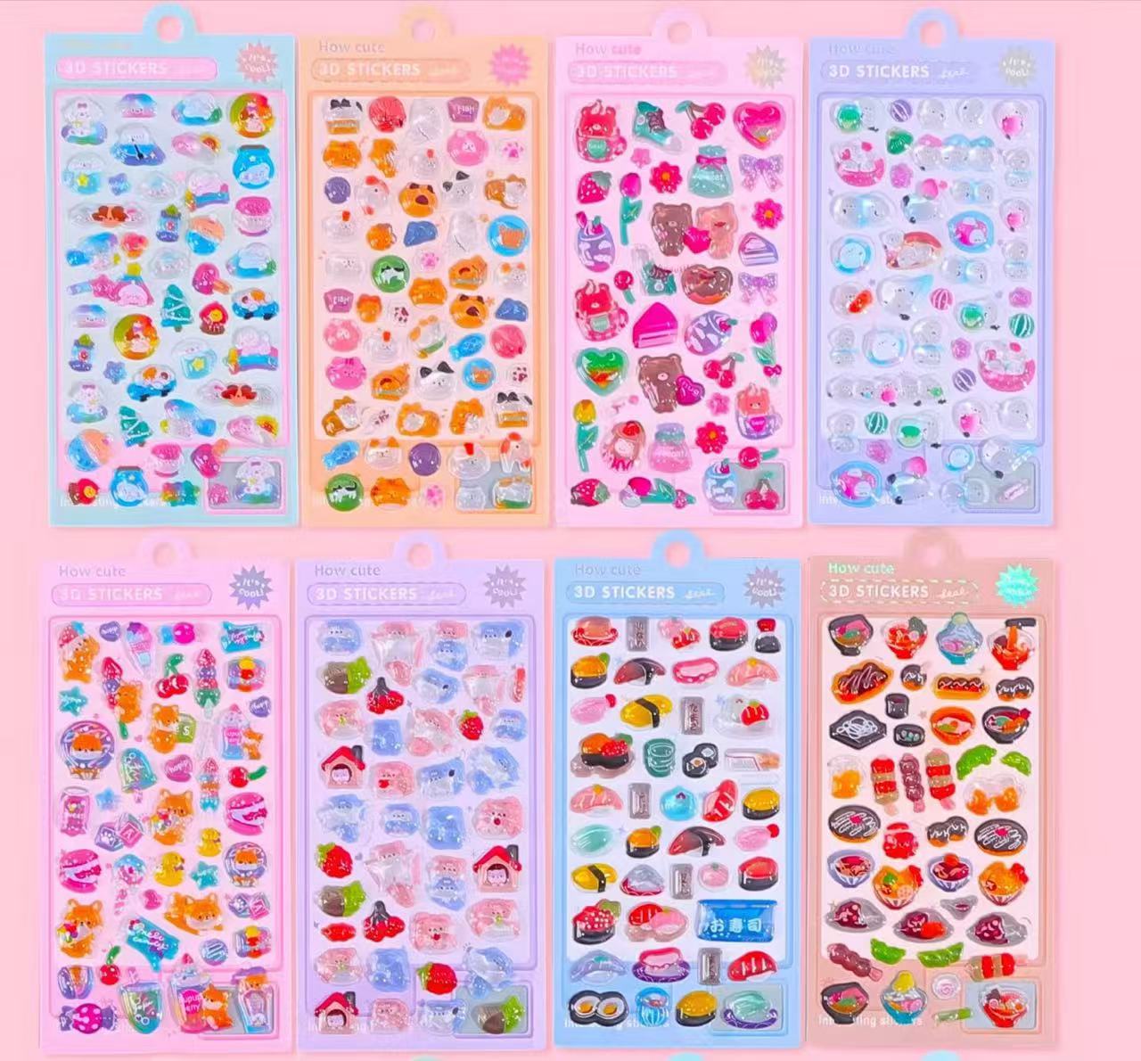 AA💖すし柴犬動物シリーズ 硬いシール 8種類 硬殻包装