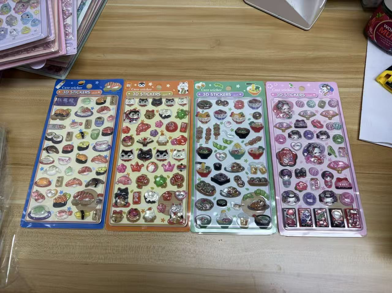 AA💖和風スタイル 寿司シリーズ 硬いシール 4種類 硬殻包装