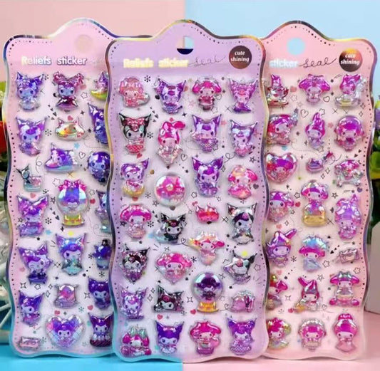 AA💖オーロラ中空シール 3種類  opp包装