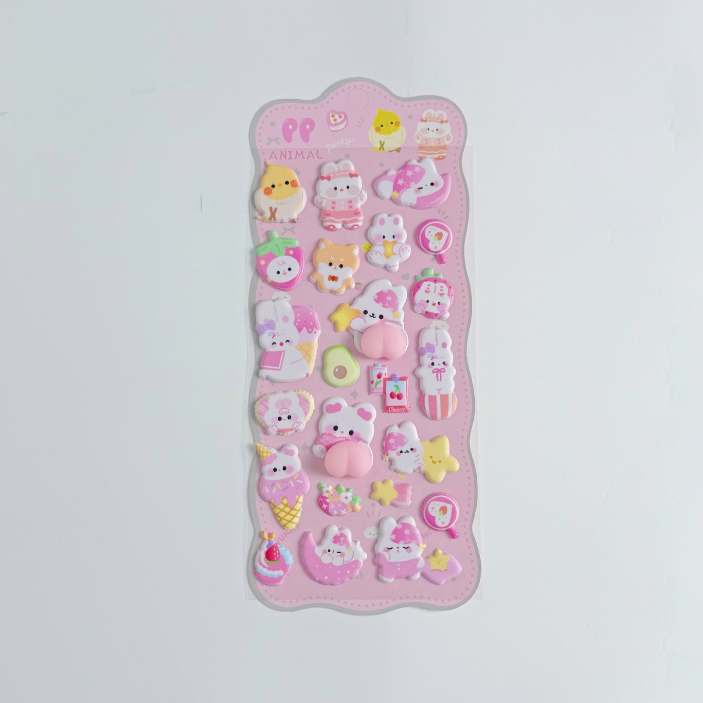 AA💖かわいい動物 お尻シール 4種類 opp包装