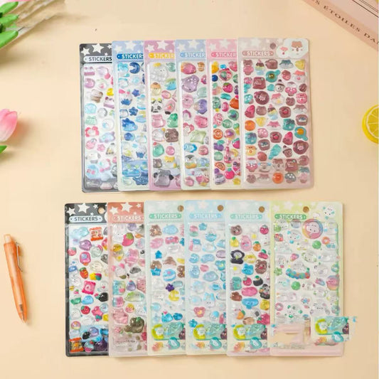 AA💖超人気動物シリーズ 硬いシール12種類   硬殻包装