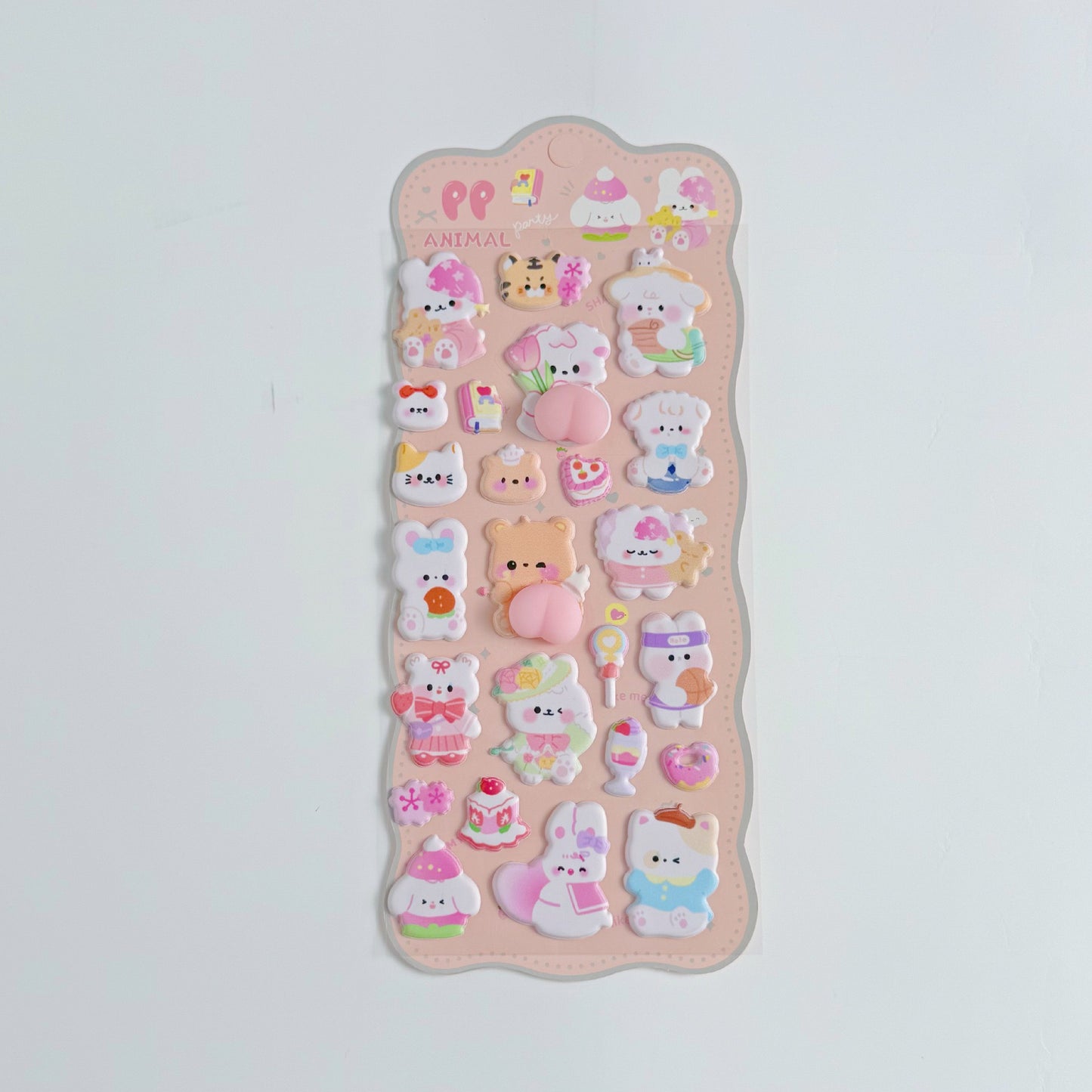 AA💖かわいい動物 お尻シール 4種類 opp包装