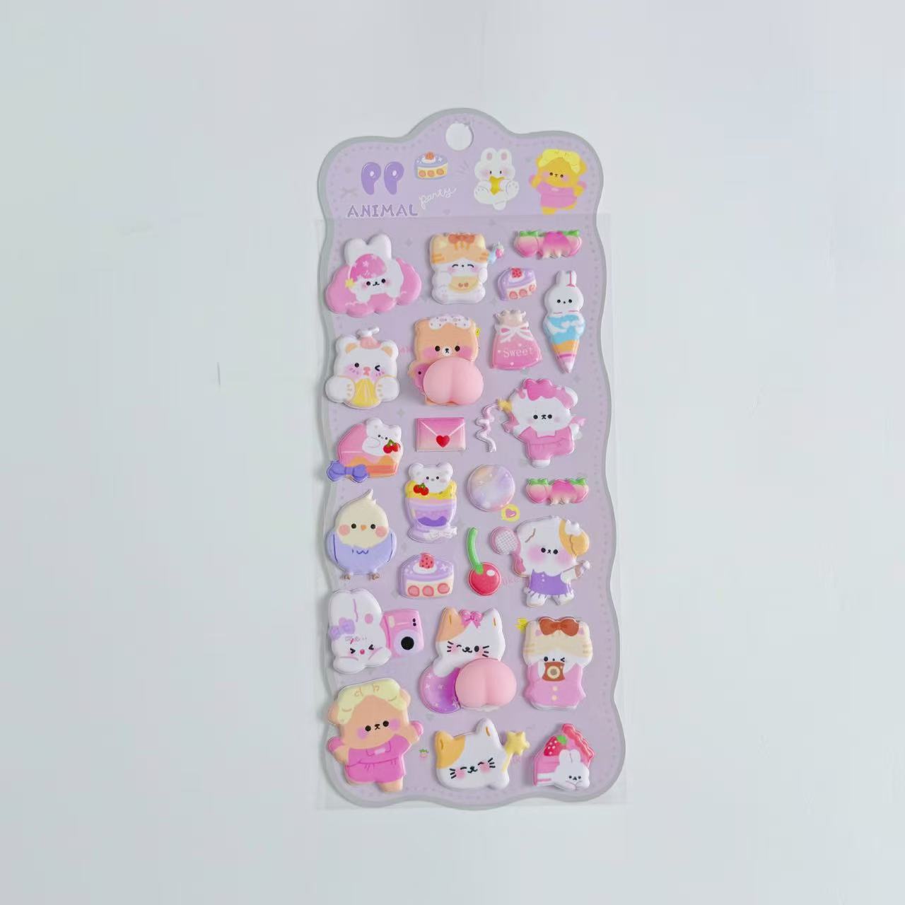 AA💖かわいい動物 お尻シール 4種類 opp包装