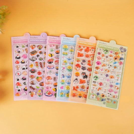 AA💖日系すし柴犬シリーズ 硬いシール 6種類  opp包装