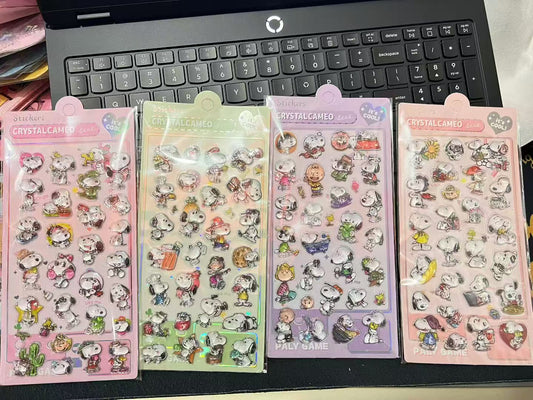 AA💖スヌーピー硬いシール4種類  opp包装