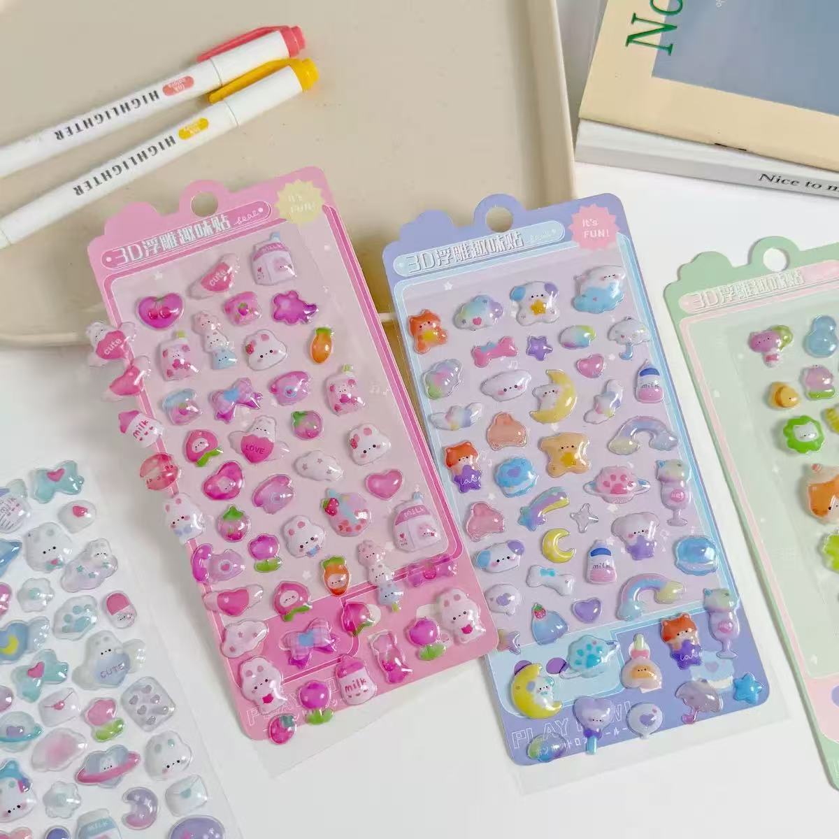 AA💖ベストセラー可愛い動物 中空 6種類 opp包装