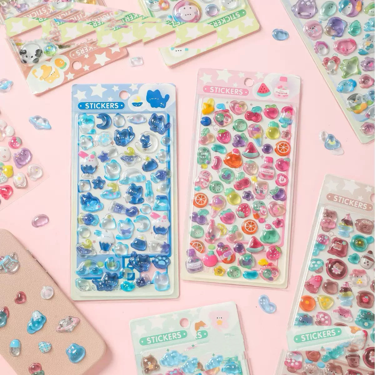 AA💖超人気動物シリーズ 硬いシール12種類   硬殻包装