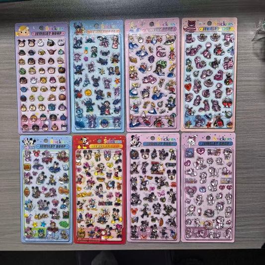 AA💞ディズニー 硬いシール 8種類 硬殻包装