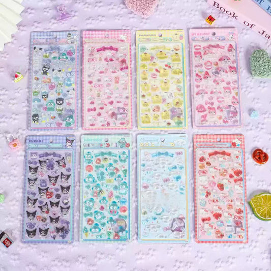 AA💖サンリオ  硬いシール 8種類 硬殻包装